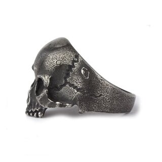 etNox - Edelstahlring - Gun Metal Skull