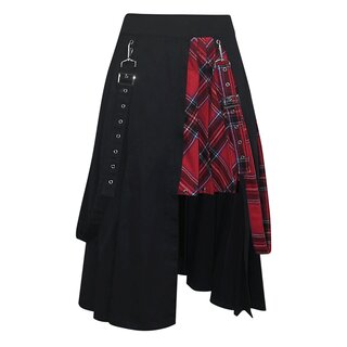 Devil Fashion - Half Plaid Skirt