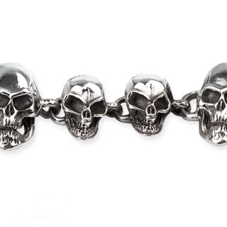 etNox - Silberarmband - Skulls