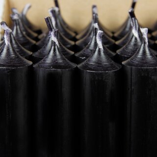 Kerzenfarm Hahn - Stabkerze - durchgefrbt - 22 x 180 mm - schwarz